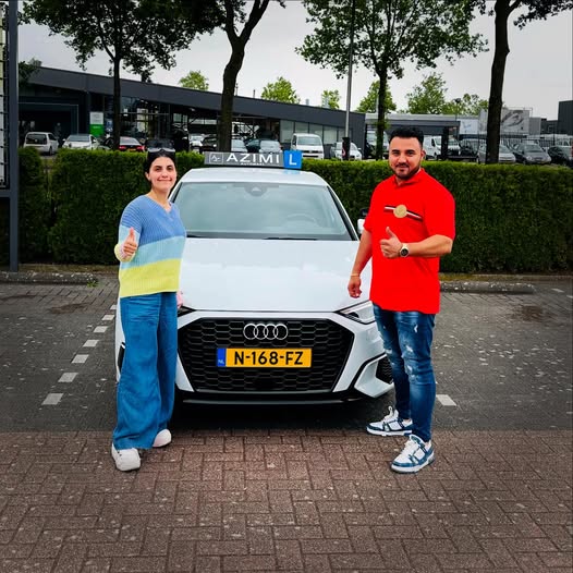 Daniah passed in one go!😃🥳 congratulations! nice ride! compliments from the examiner👌 wish you many safe and fun kilometers.                                                                          You get your driver's license at Driving School Azimi👍